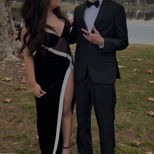 High slit black Prom dress!